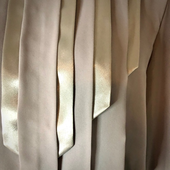 Vintage Dim The Lites Art Deco Silver And Sheer Grey Gown, Size 8 - Picture 5 of 16